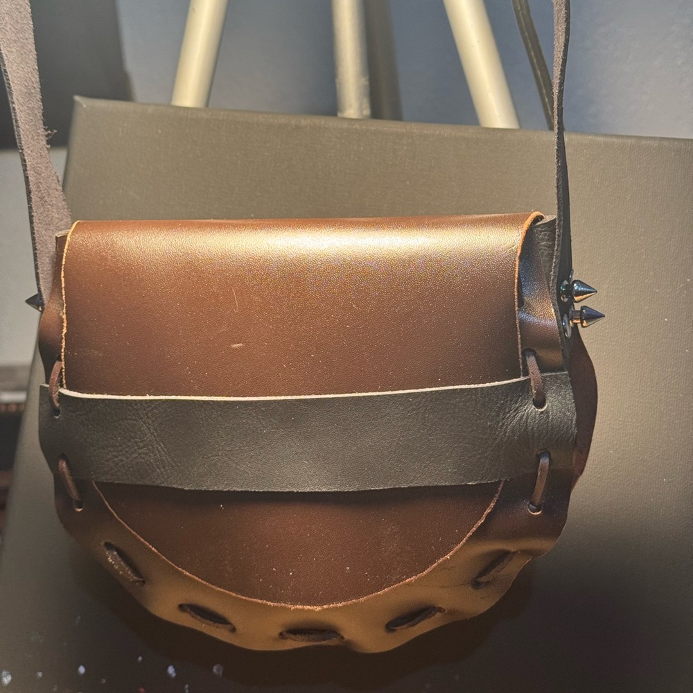Brown Leather Crossbody Bag